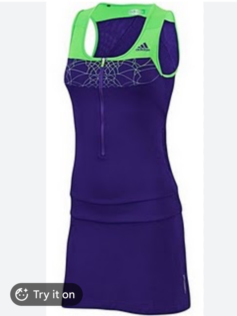 adidas Purple and Green Athletic Dress